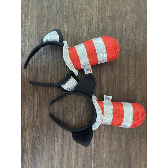 Dr. Seuss Headband Set Kids One Size Multicolor Cat In The Hat Ears Costume - Picture 2 of 8